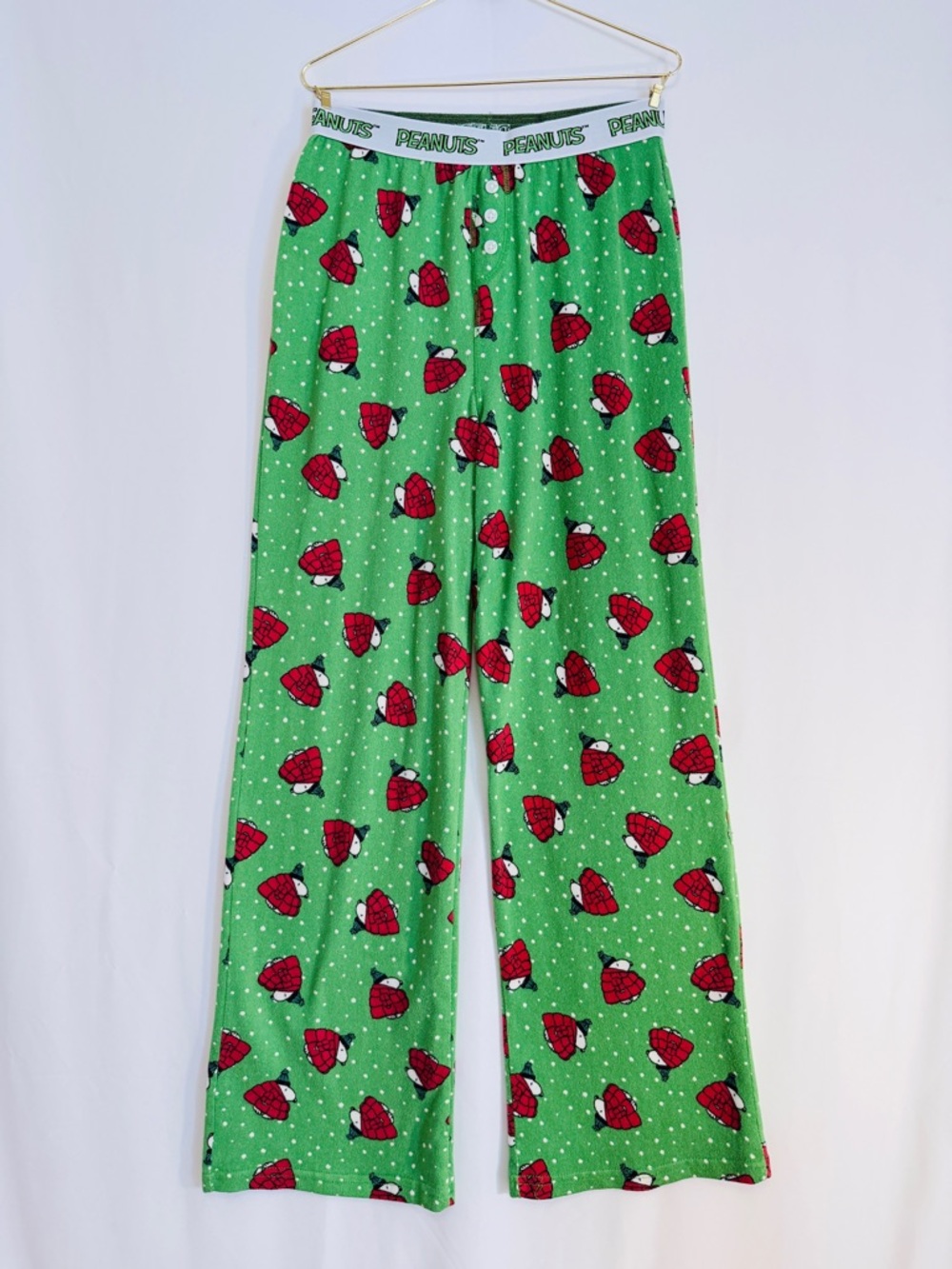 Peanuts Green and Red Snoopy Lounge Pants ❤️